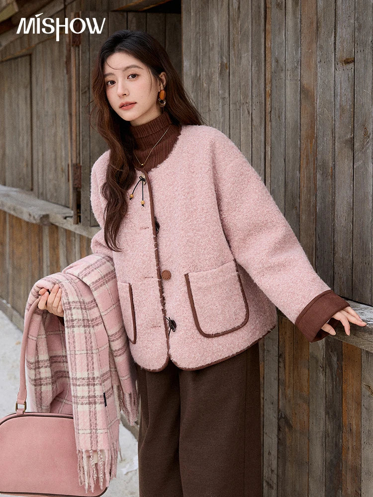 Mishow Cotton Padded Fur Collar Warm Jacket MXE92W0986