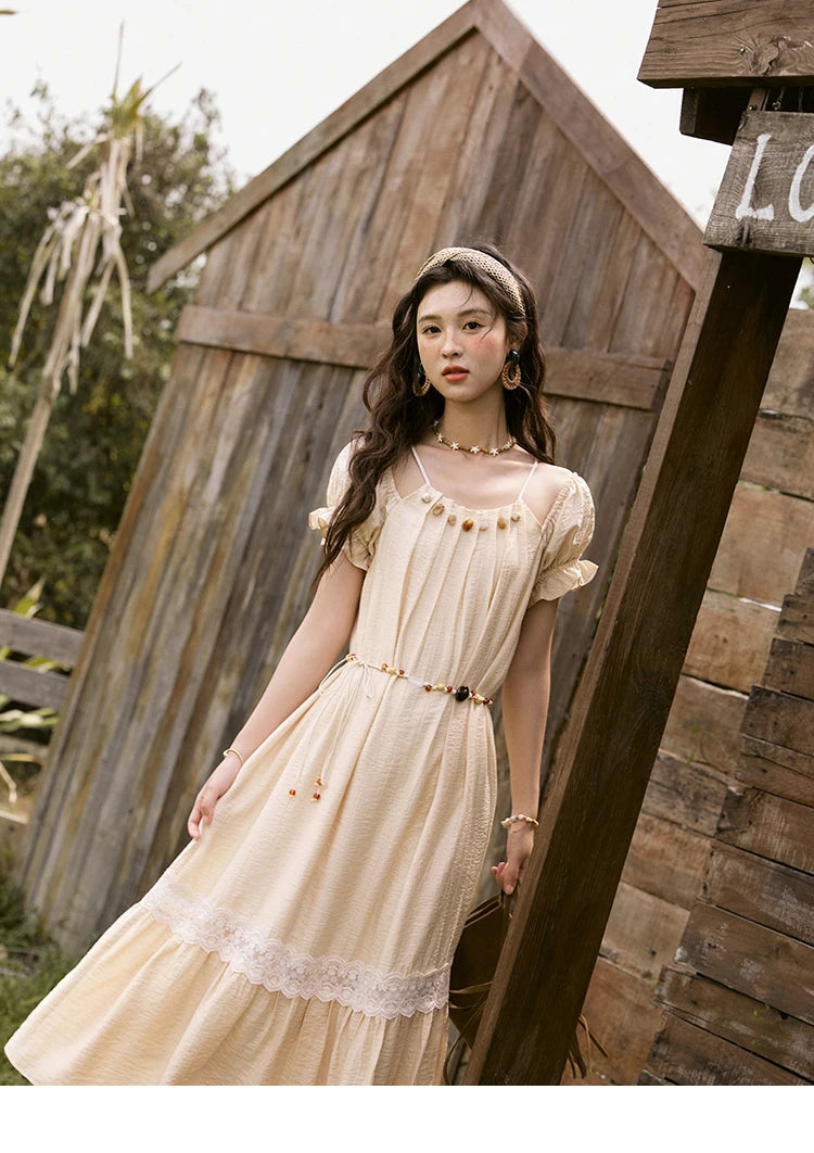 MISHOW French Halter Off-Shoulder Long Dress MXE31L2190