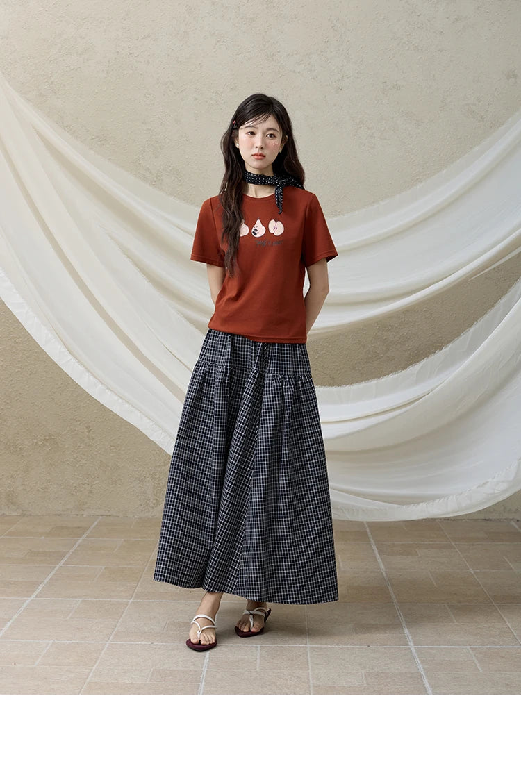 Mishow Cartoon Print Slim Office Tee MXE33T0500