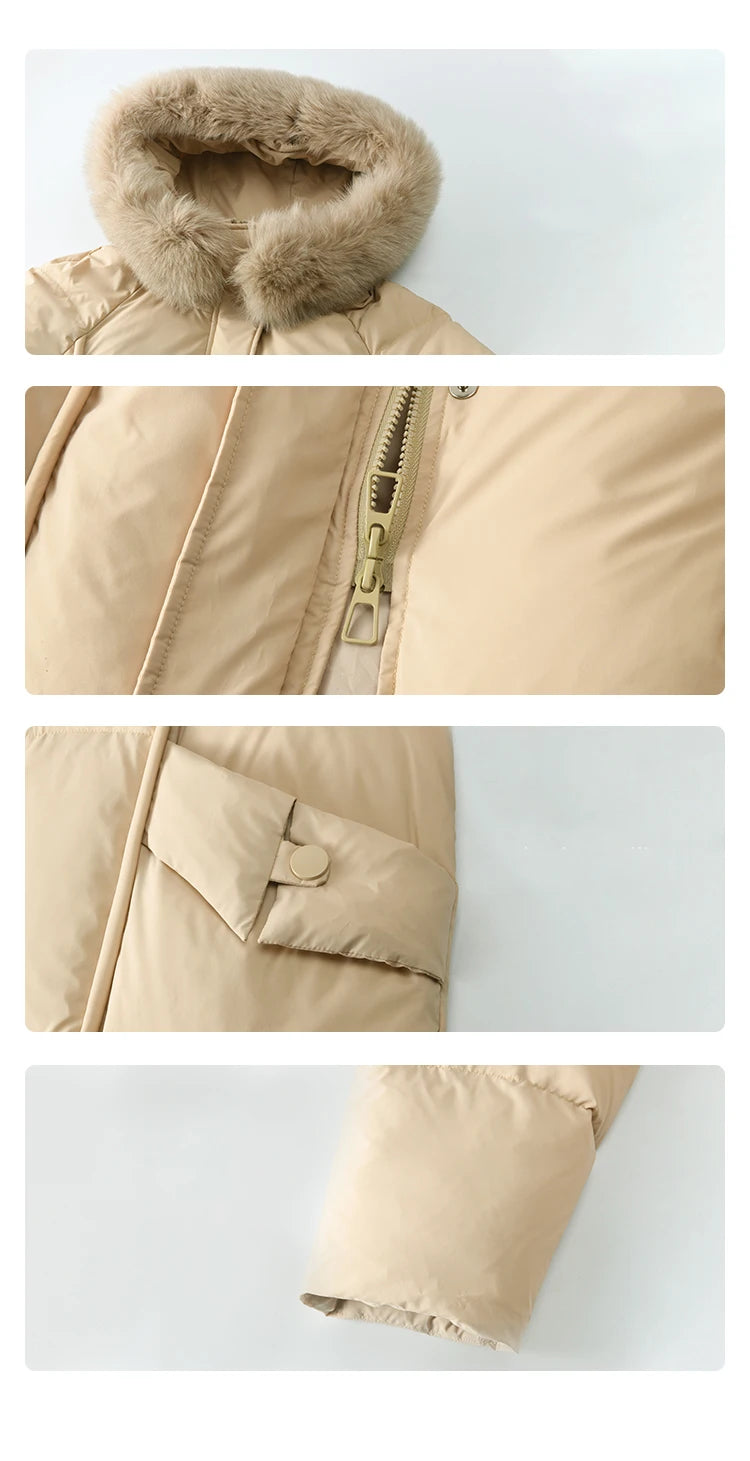 Mishow Hooded Removable Fox Fur Down Coat MXD55Y0052