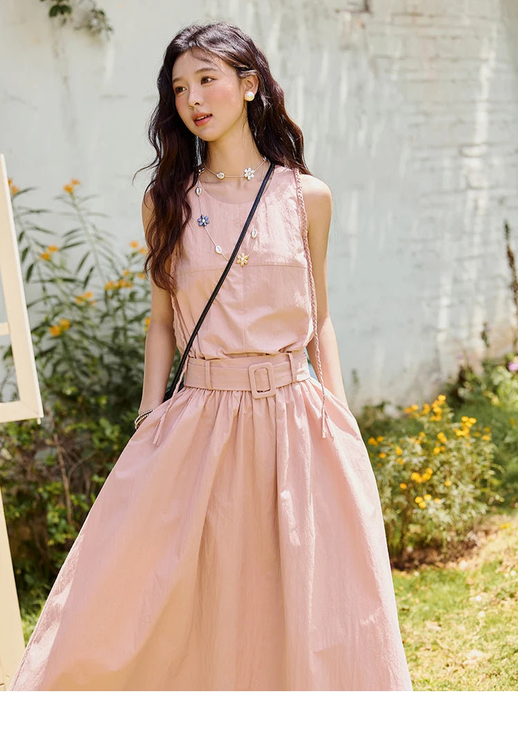 Mishow Hand Woven Fried Dough Twists Waist Belt Dress MXE34L2223