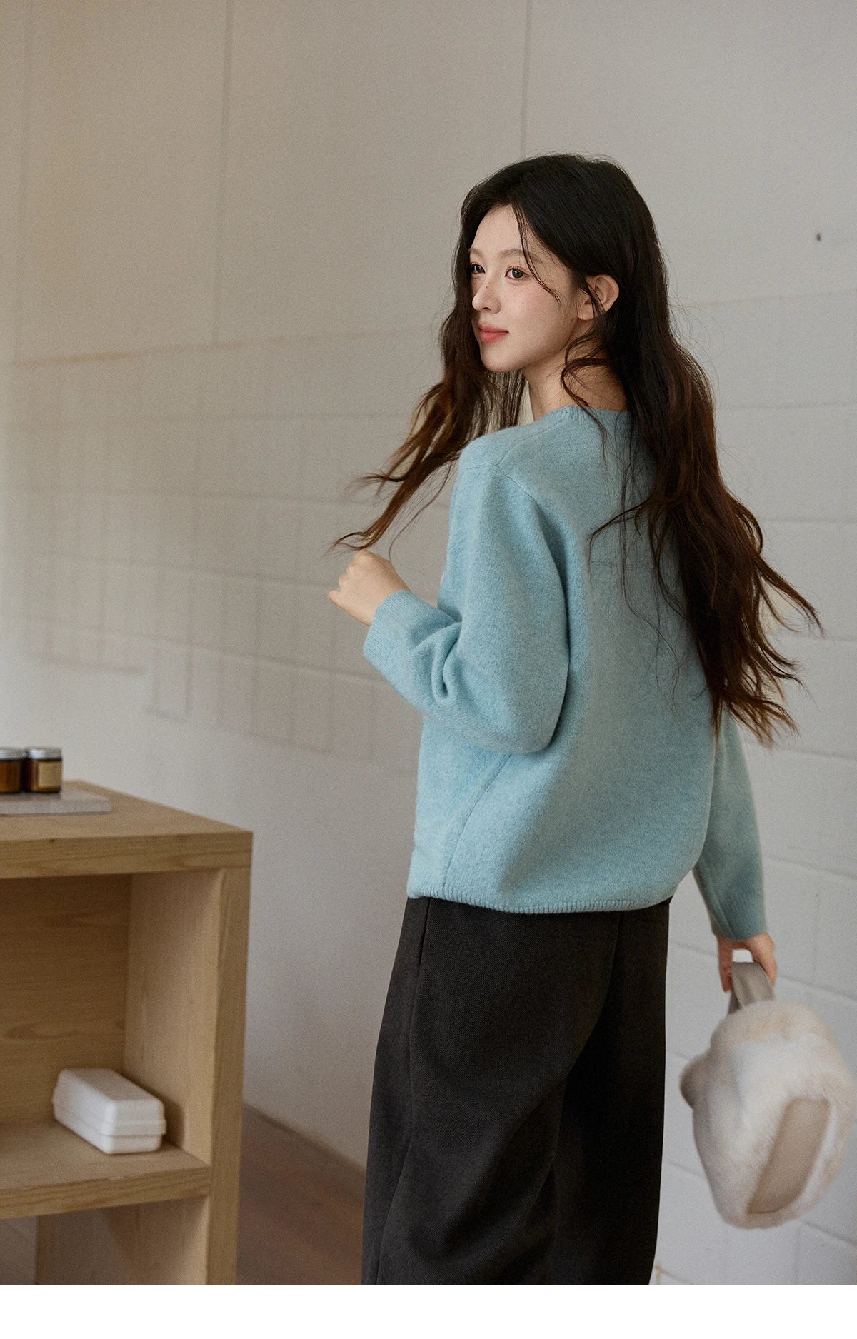 Mishow Handmade Embroidered Pony Jacquard Pullover MXE92Z2848