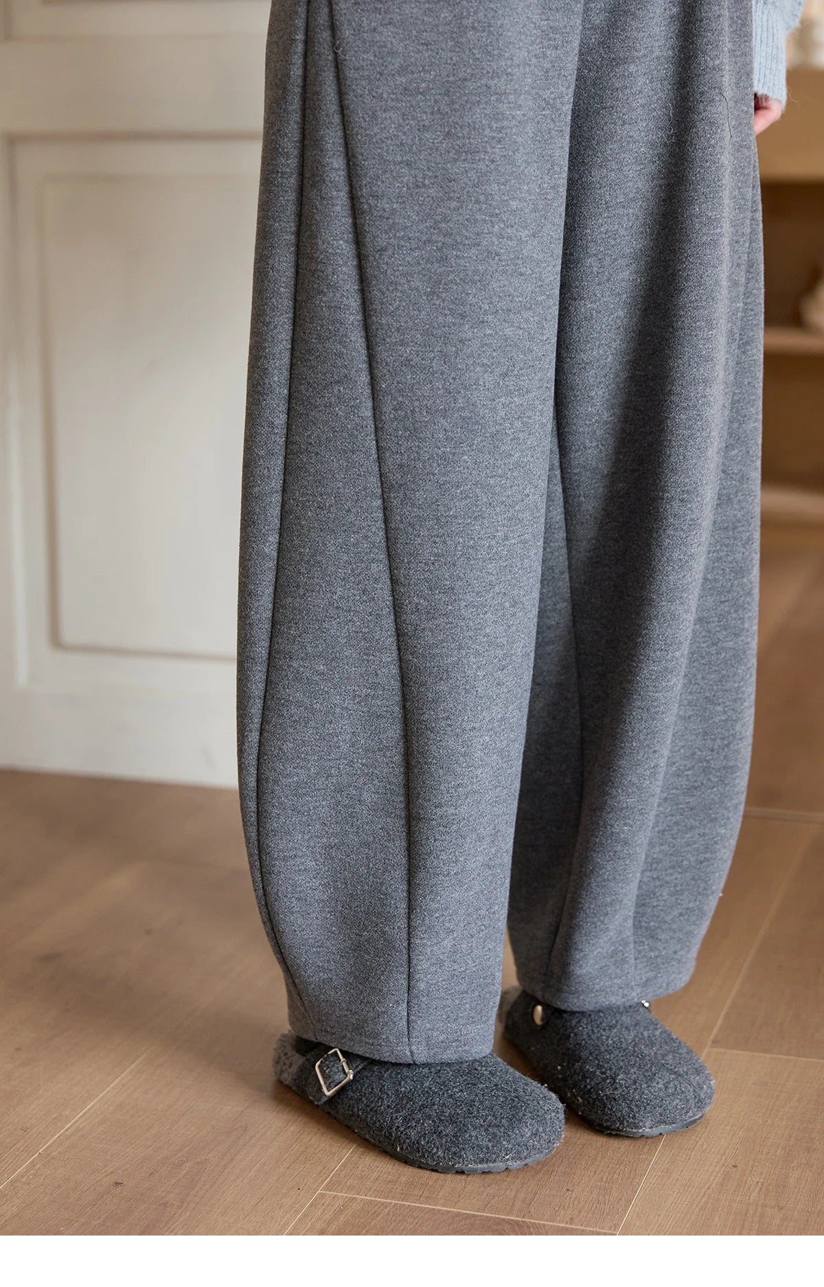 MISHOW Wide-Leg Pants Elastic Waist Pockets Comfortable MXE51K1093