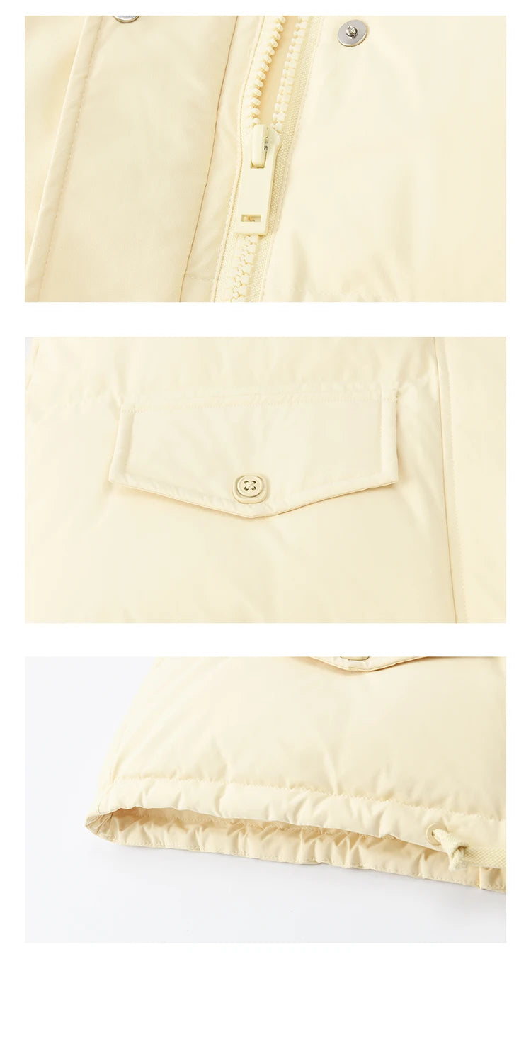 Mishow Short Detachable Fur Collar Down Jacket MXE87Y0084