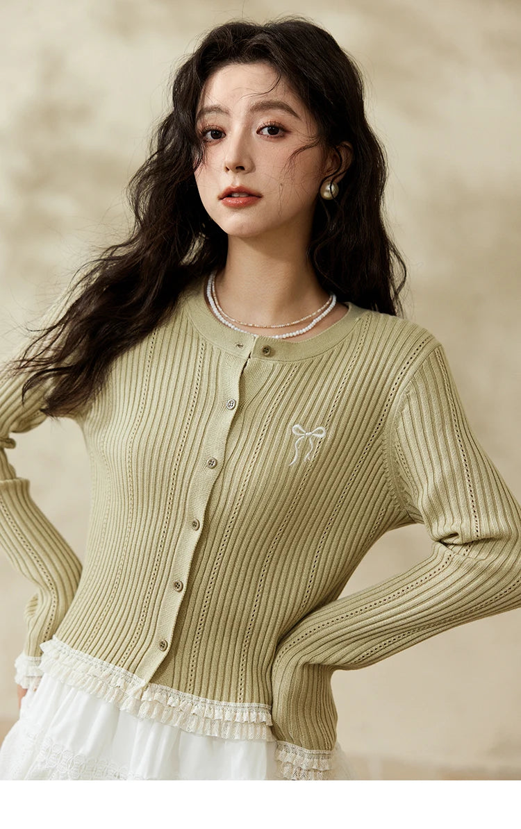 Mishow Macaron Hollow Hook Flower Lace Top MXE16Z1211
