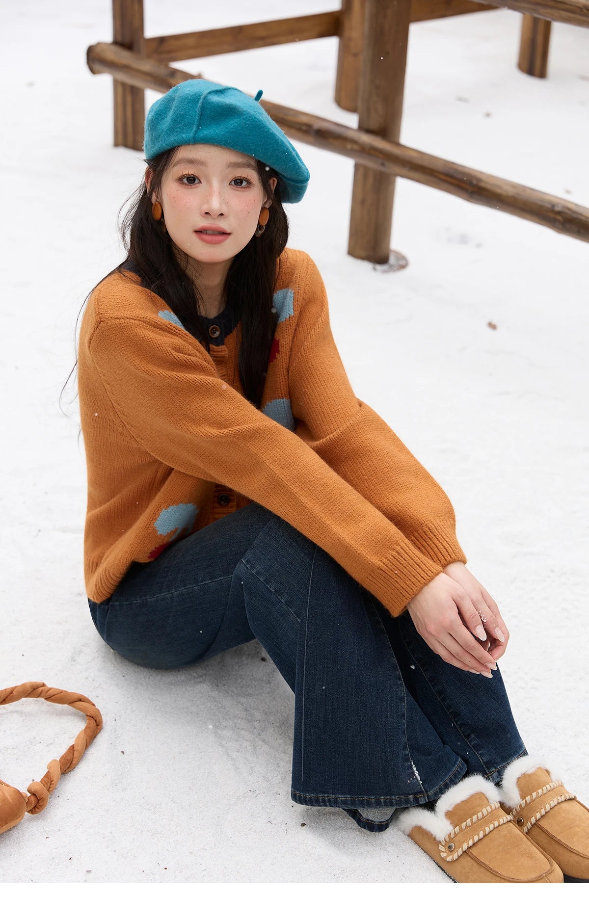 Mishow Cherry Jacquard Retro Sweet Cardigan MXE88Z2689