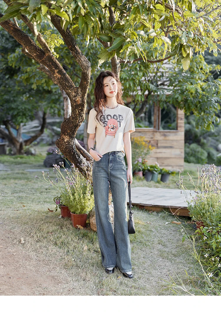 MISHOW Printed Round Neck Soft Cotton Tee MXE13T0461