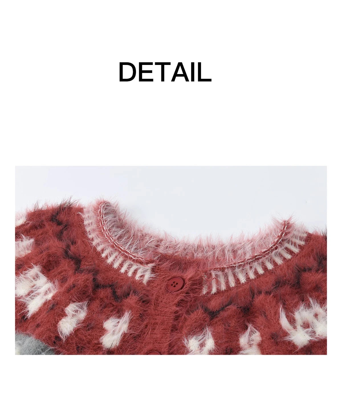 Mishow Red Imitation Mink Fur Snowflake Cardigan MXE91Z2801