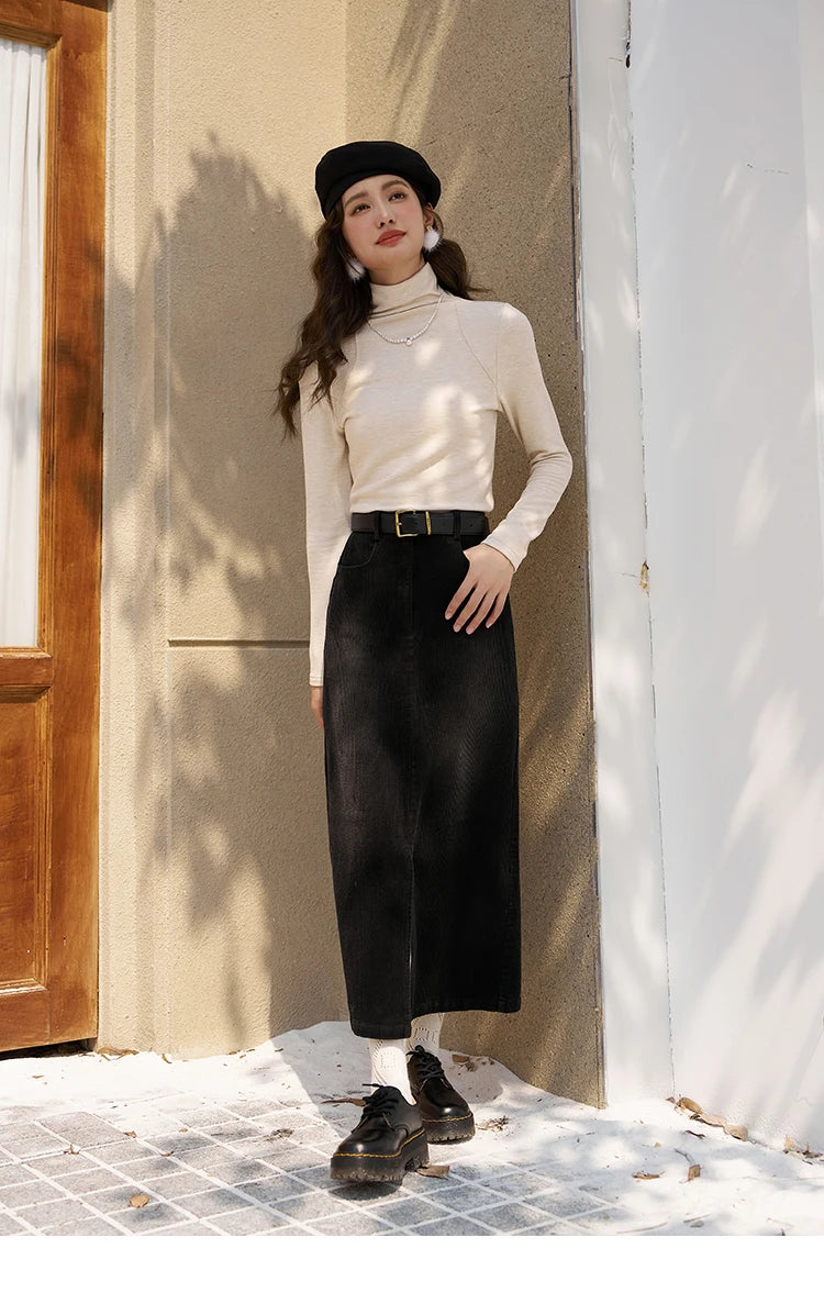 Mishow Mock Neck Bottoming Shirt MXC58Z0290