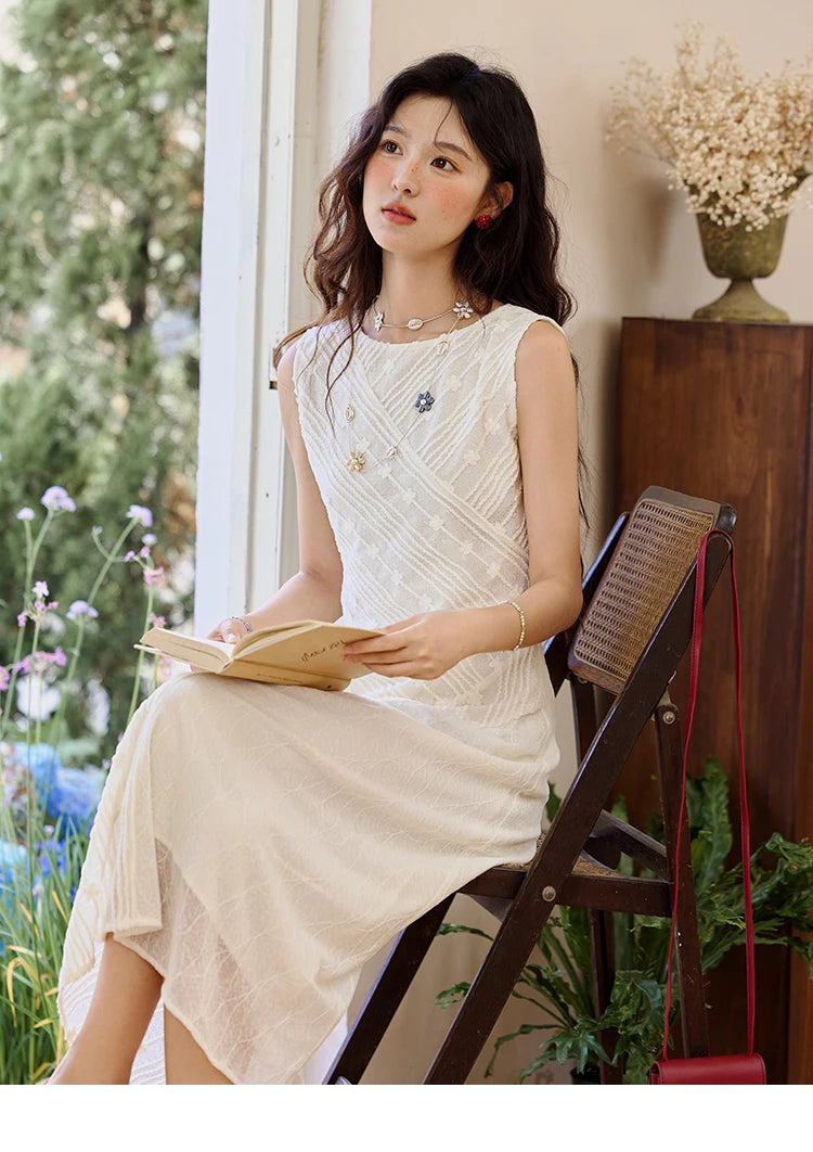Mishow Asymmetric Lace Fishtail Flower Dress MXE35L2301