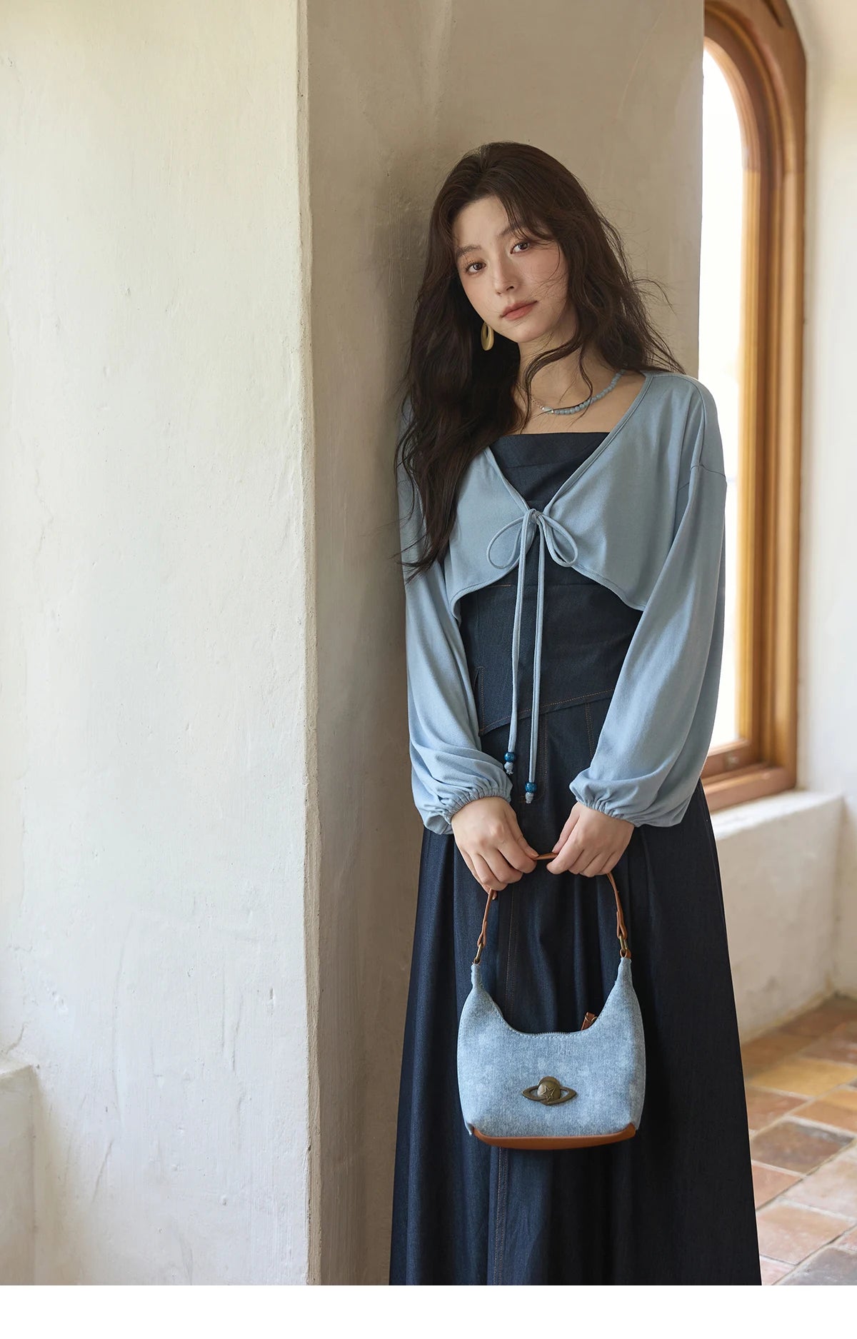 Mishow Imitation Denim Square Collar Camisole Dress (Separately) MXE41T0693