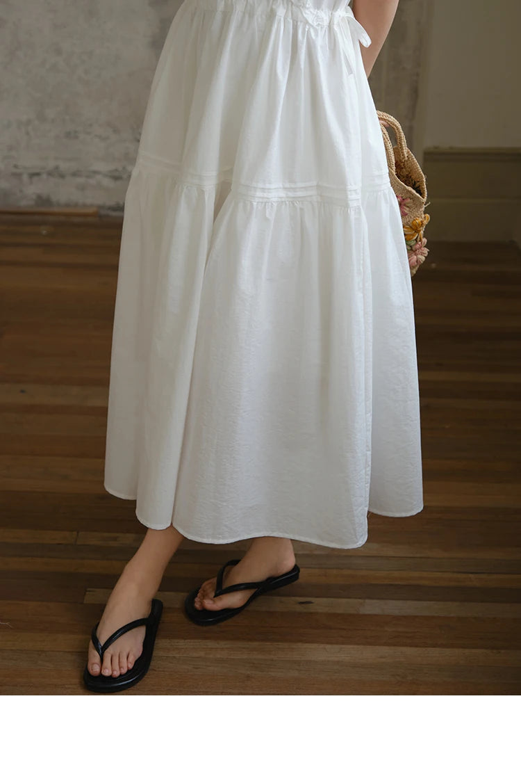 Mishow V-Neck Lace Drawstring Waist Dress MXE37L2331