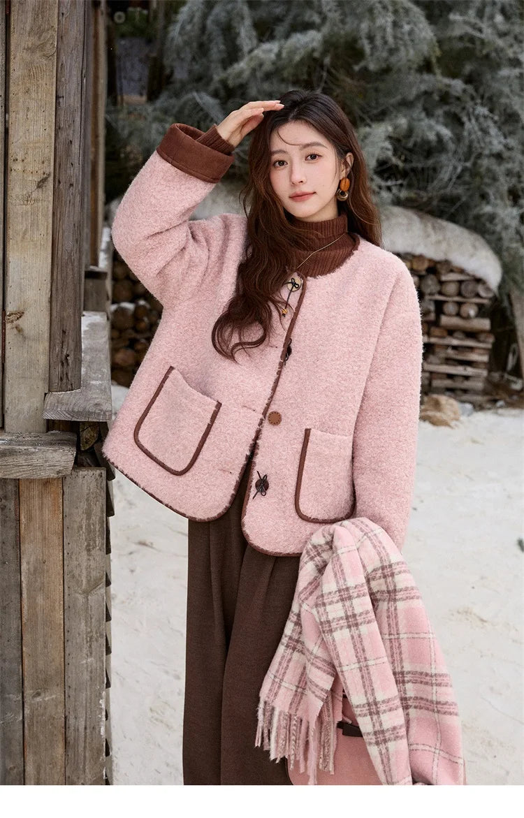 Mishow Cotton Padded Fur Collar Warm Jacket MXE92W0986