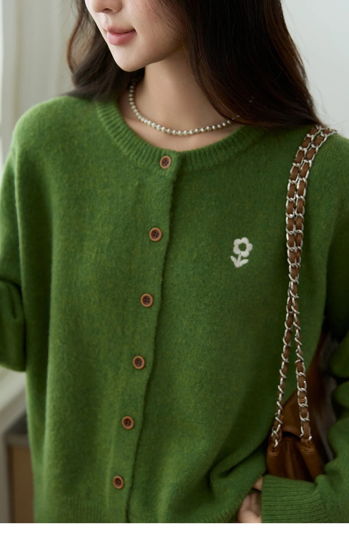 Mishow Retro Flower Embroidery Buckle Cardigan MXE46Z2588