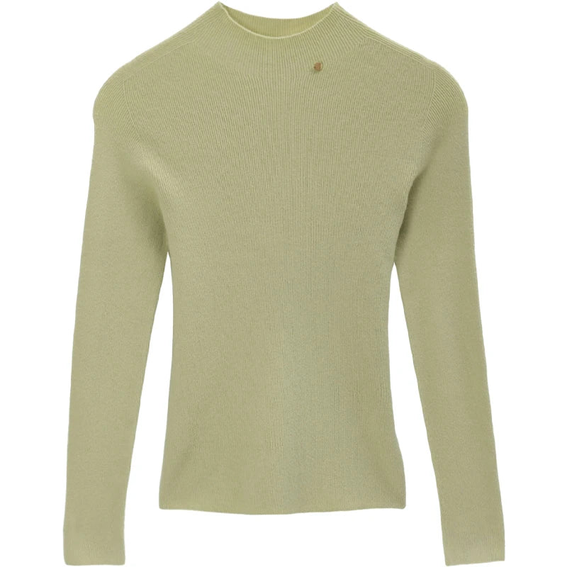 Mishow Minimalist Mock Neck Slim Pullover MXE48Z2583