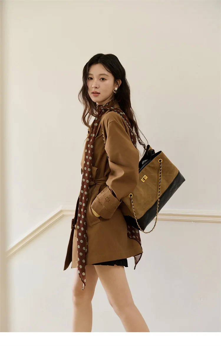 Mishow Hollow Flower Double Breasted Trench Coat MXE46W0838