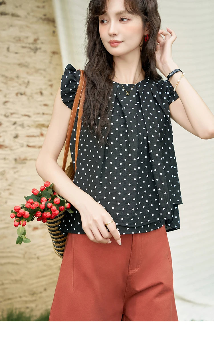 MISHOW Red Casual Shorts High Waist Loose Straight Leg Pockets MXD25K0679