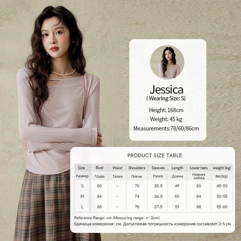 Mishow Irregular Hollow Neck Slim Solid Top MXE13Z1116