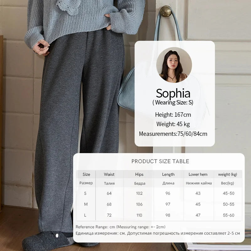 MISHOW Wide-Leg Pants Elastic Waist Pockets Comfortable MXE51K1093