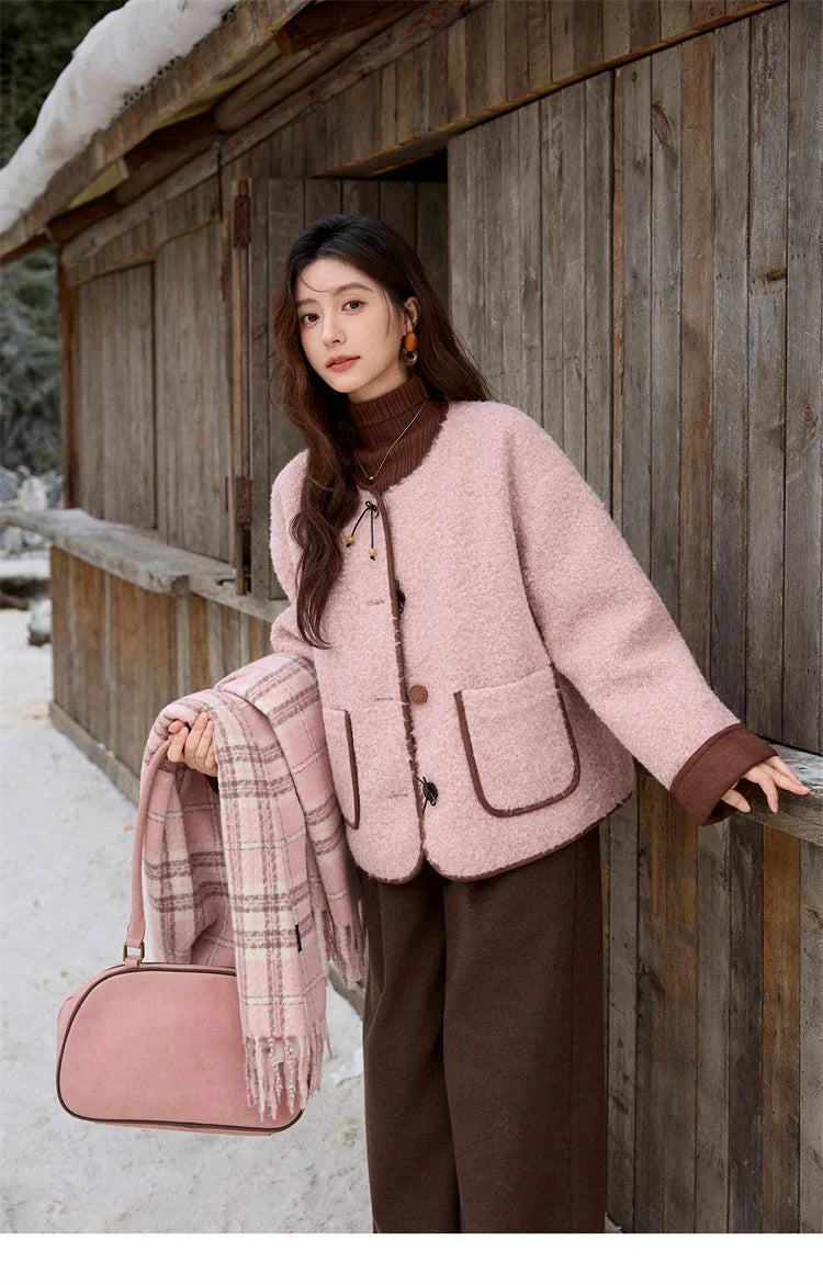Mishow Cotton Padded Fur Collar Warm Jacket MXE92W0986