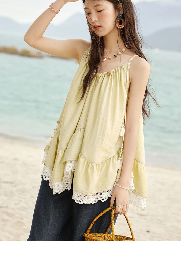 Mishow French Lace Hollow Flower Camisole MXE33X1758