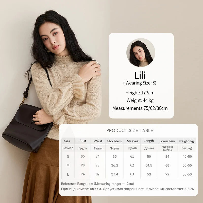 Mishow Elegant Half-High Collar Lace Shirt MXE48X2501