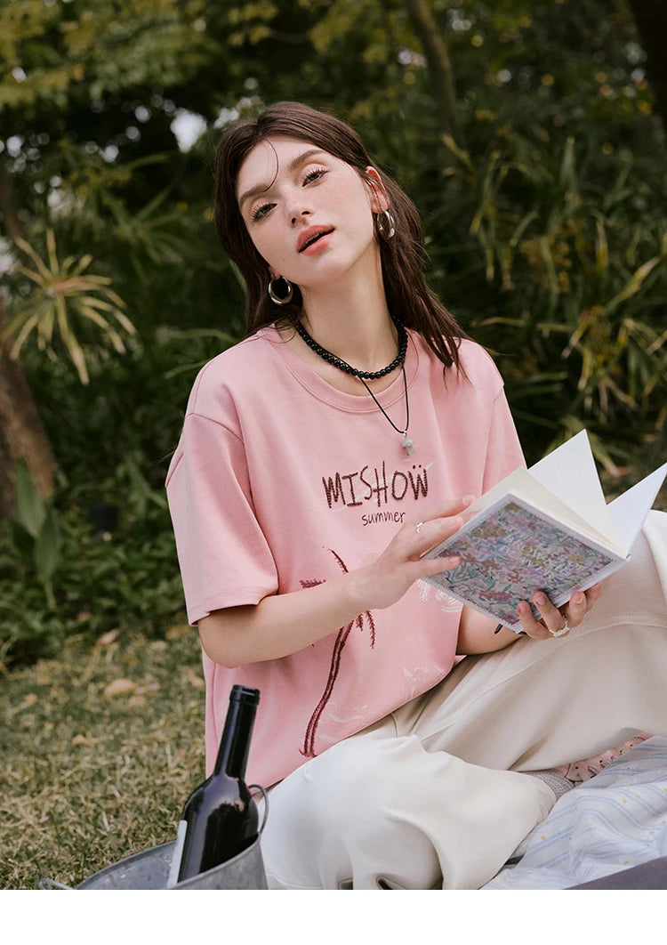 Mishow Coconut Tree Print Holiday Tee MXE31T0516