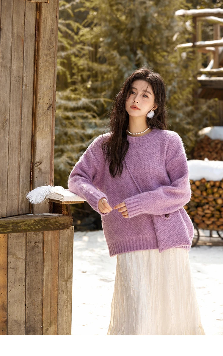 Mishow Oversized Sweater with Matching Bag MXD57Z1083