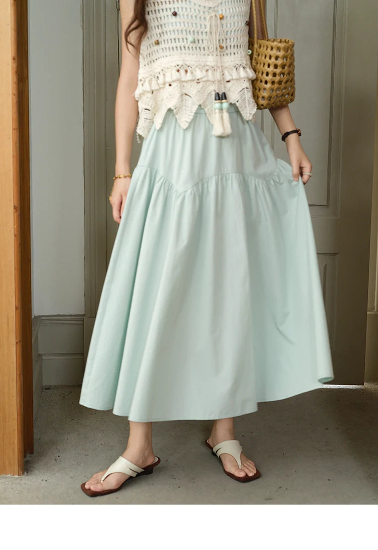 MISHOW High Waist A-Line Skirt Slim Elastic Waist MXE37B0749