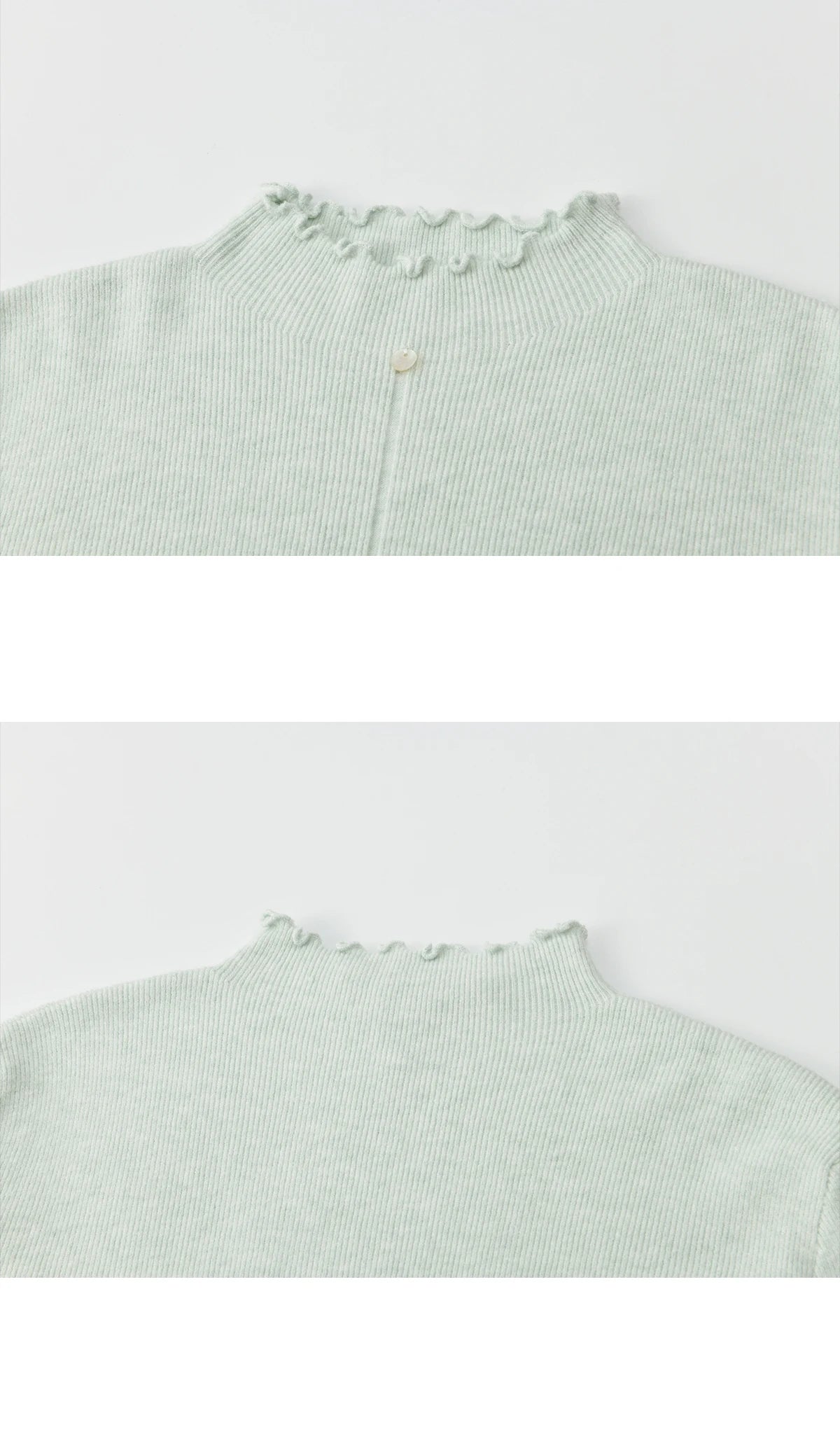 Mishow Ruffled Turtleneck Slim Knit Top MXE91Z2826