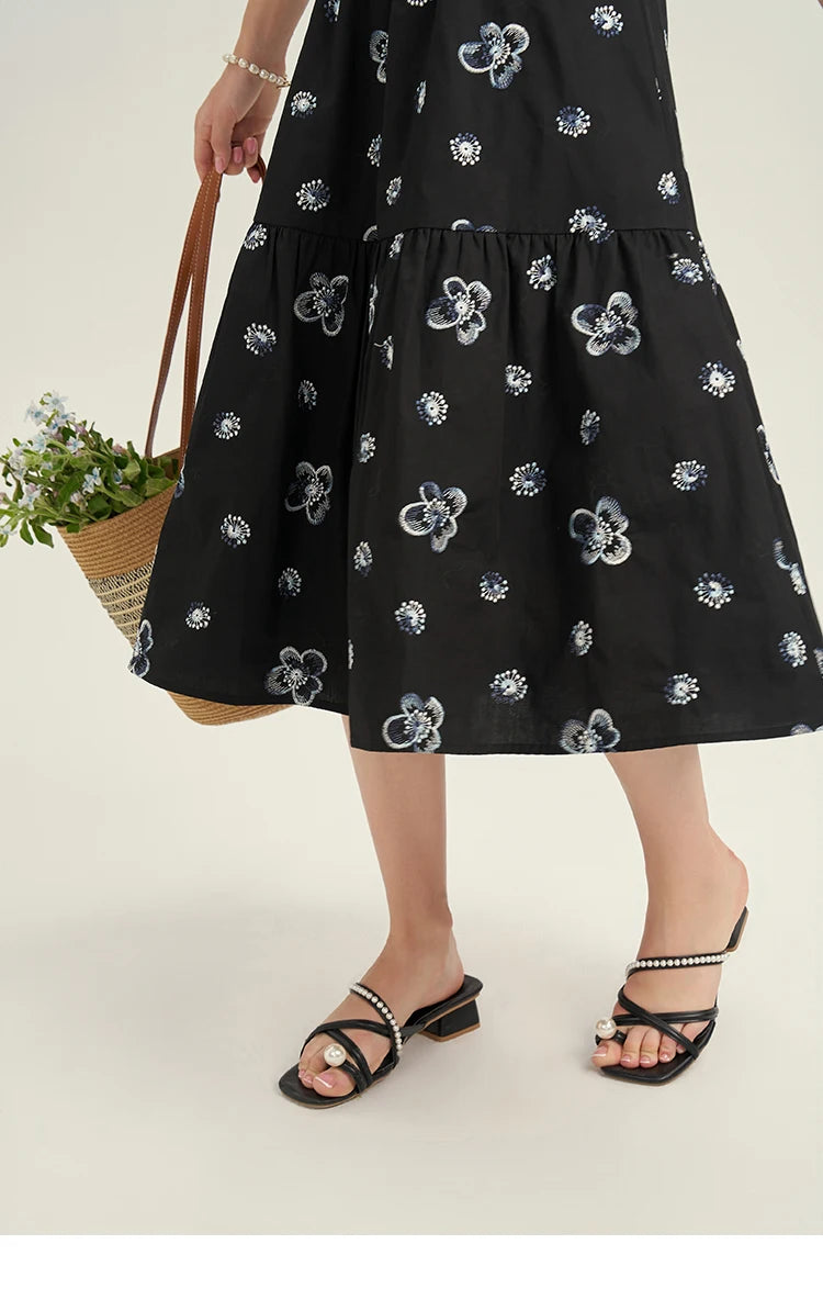 Mishow High Waist Floral Print A-Line Skirt MPD21B0398