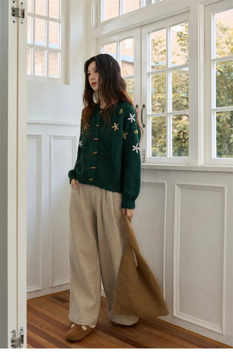 MISHOW Retro Wide Leg Pants Three-Dimensional Pleats Pocket MXE90K1129