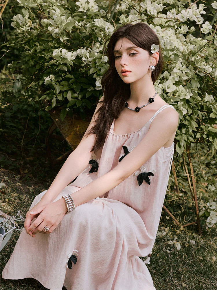 Mishow Flower Pleated High Waist Camisole Dress MXE31L2191