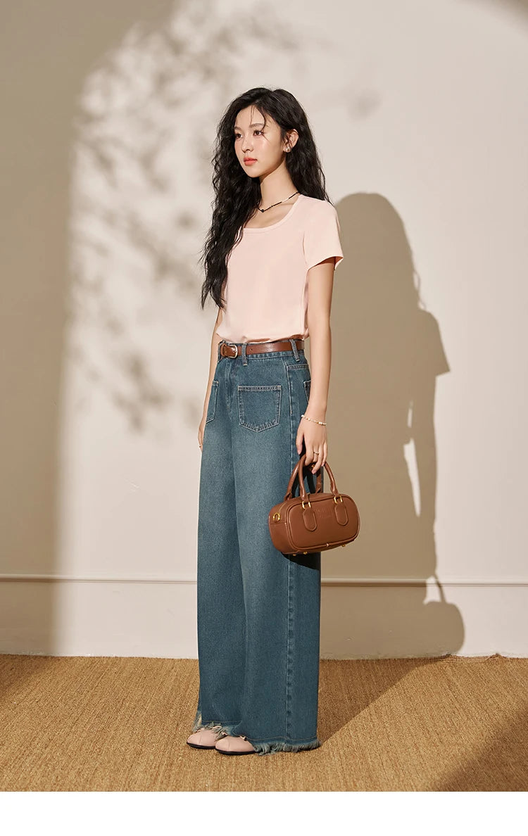 Mishow Square Neck Solid Tee MXC12T0641