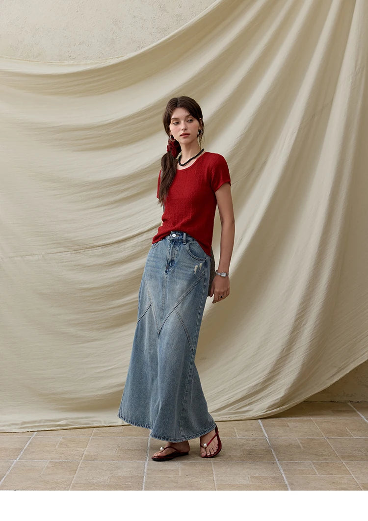 Mishow Solid Slim Knit Office Tee MXE34Z1257