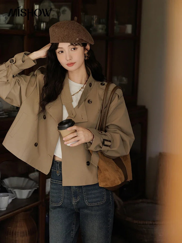 Mishow Short Fragrant Windbreaker Jacket MXD42W0386