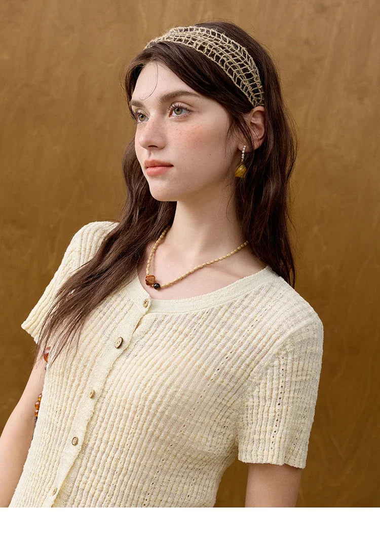 Mishow Solid Knit Round Neck Office Tee MXE31Z1229