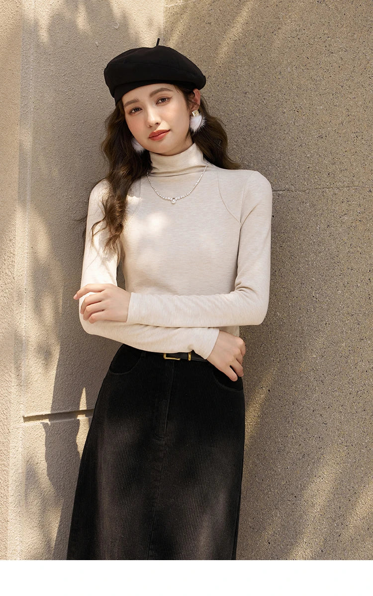 Mishow Mock Neck Bottoming Shirt MXC58Z0290