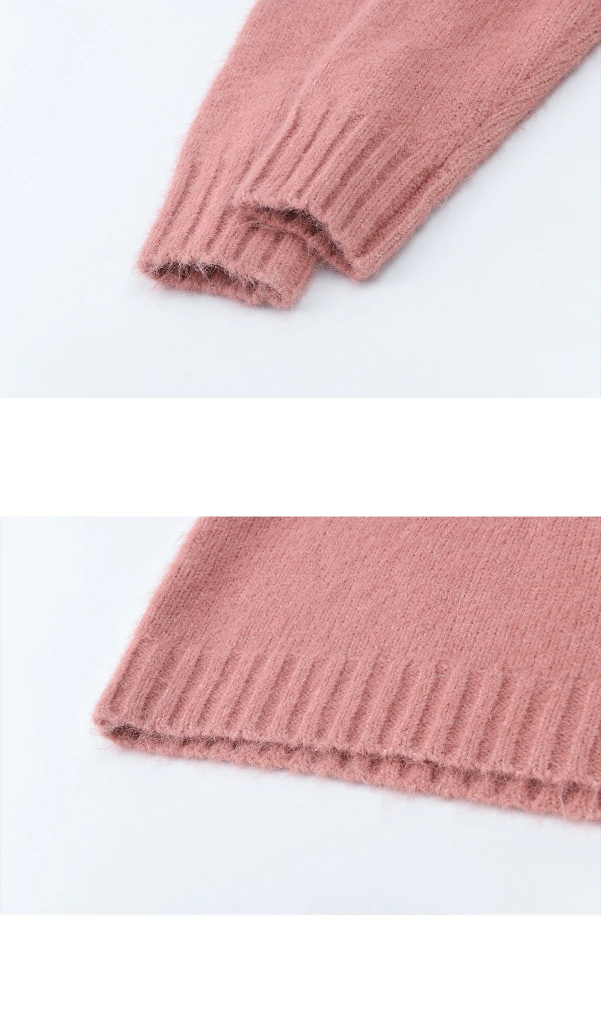 Mishow Pink Jacquard Crew Neck Pullover MXE91Z2831