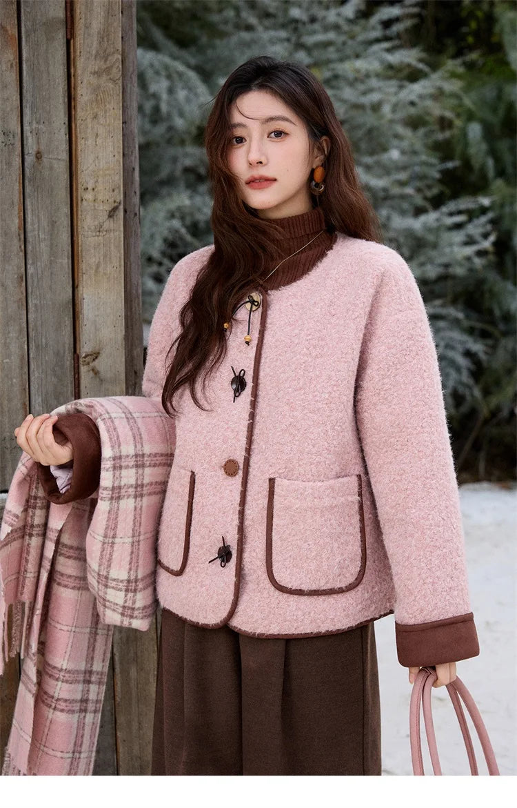 Mishow Cotton Padded Fur Collar Warm Jacket MXE92W0986