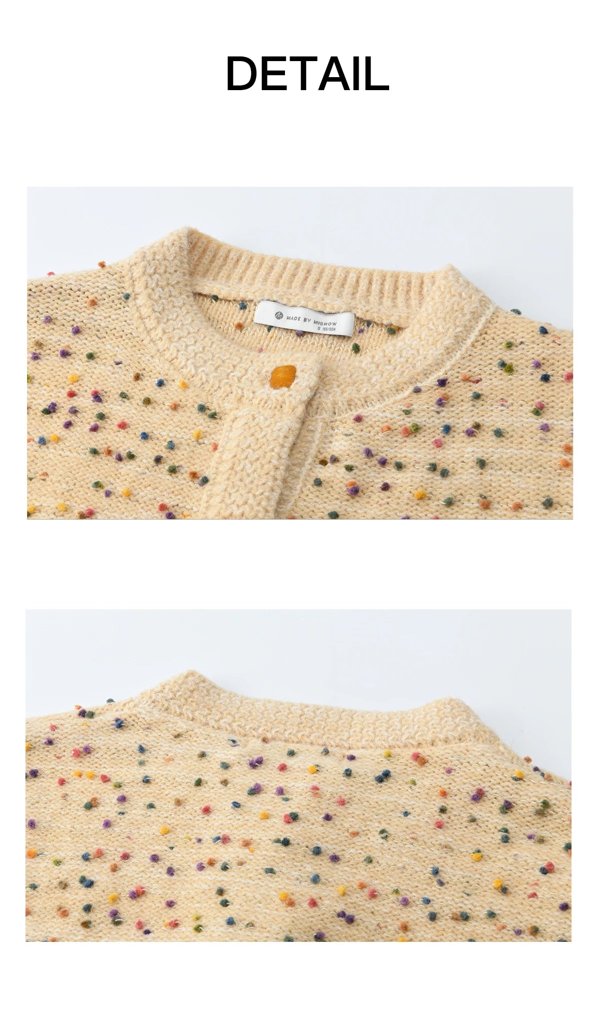Mishow Colorful Yellow Arctic Fleece Cardigan MXE91Z2778