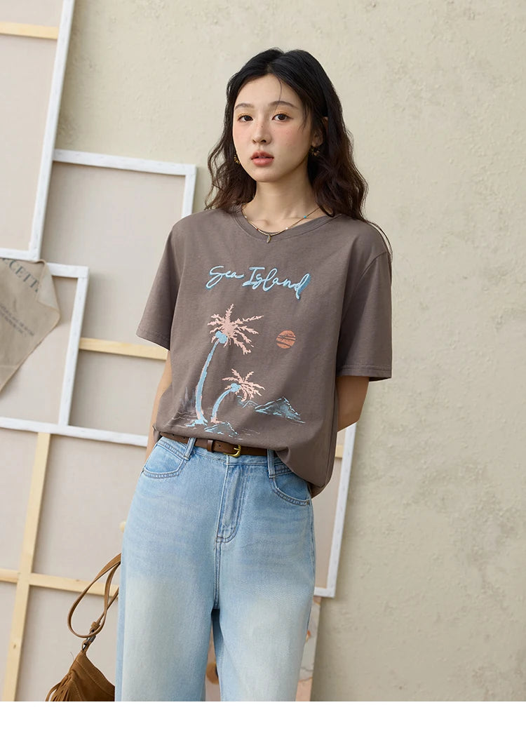 Mishow Denim Blue Lace Straight Leg Jeans MXE35K0947