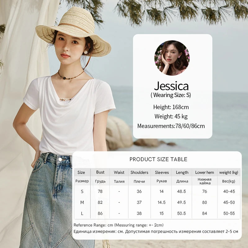 Mishow Swing Collar Shell Ribbon Tee MXE33T0524