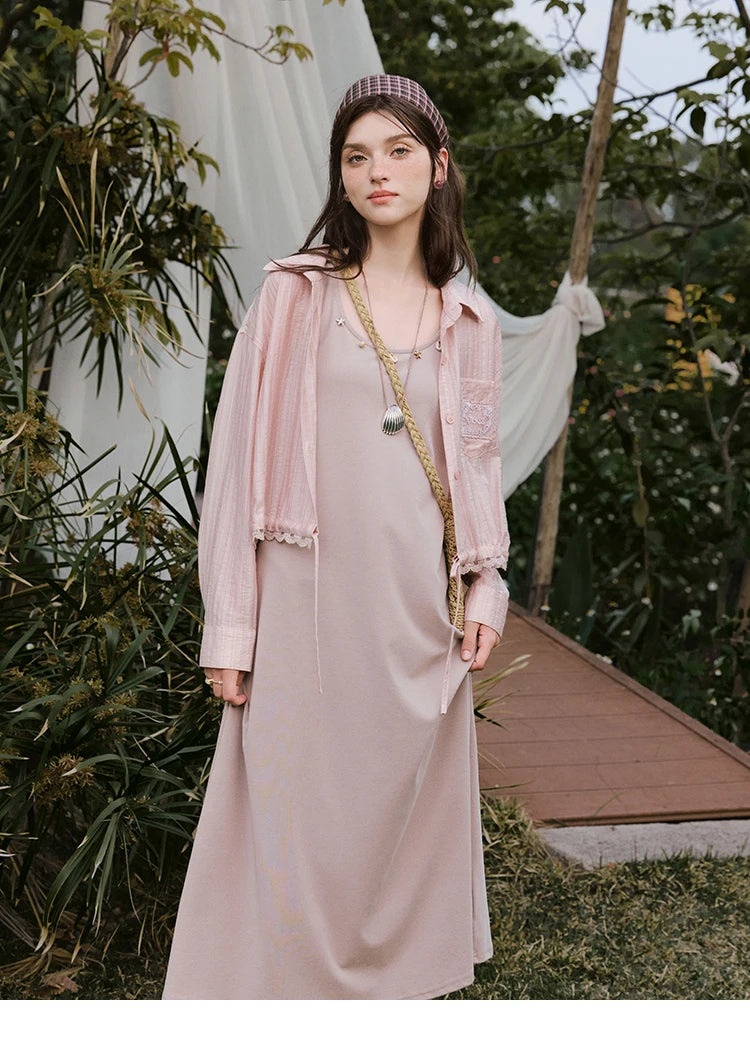 Mishow Solid Sleeveless Round Neck Long Dress MXE33L2205