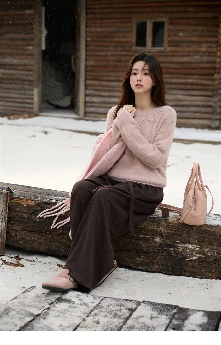 Mishow Elegant Handmade Crochet Bowknot Sweater MXE87Z2679