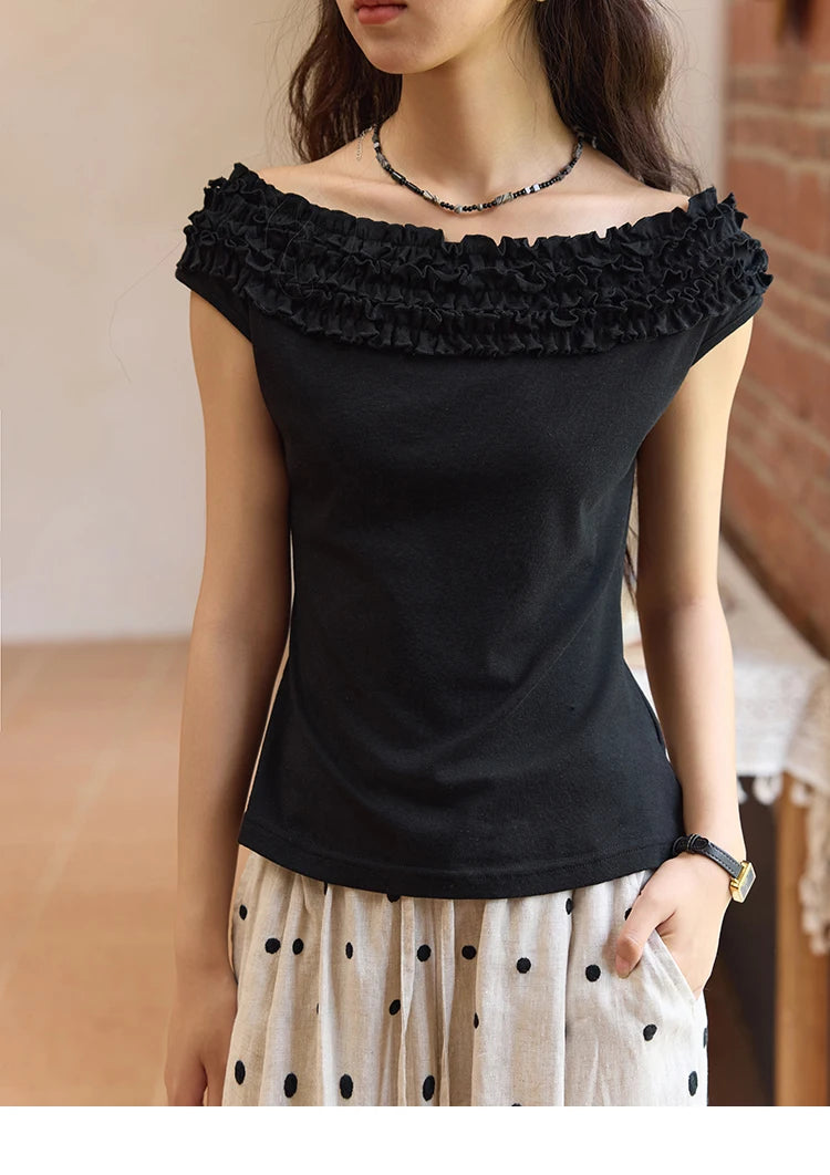 MISHOW French Slash Neck Raglan Wool Tee MXE34T0605