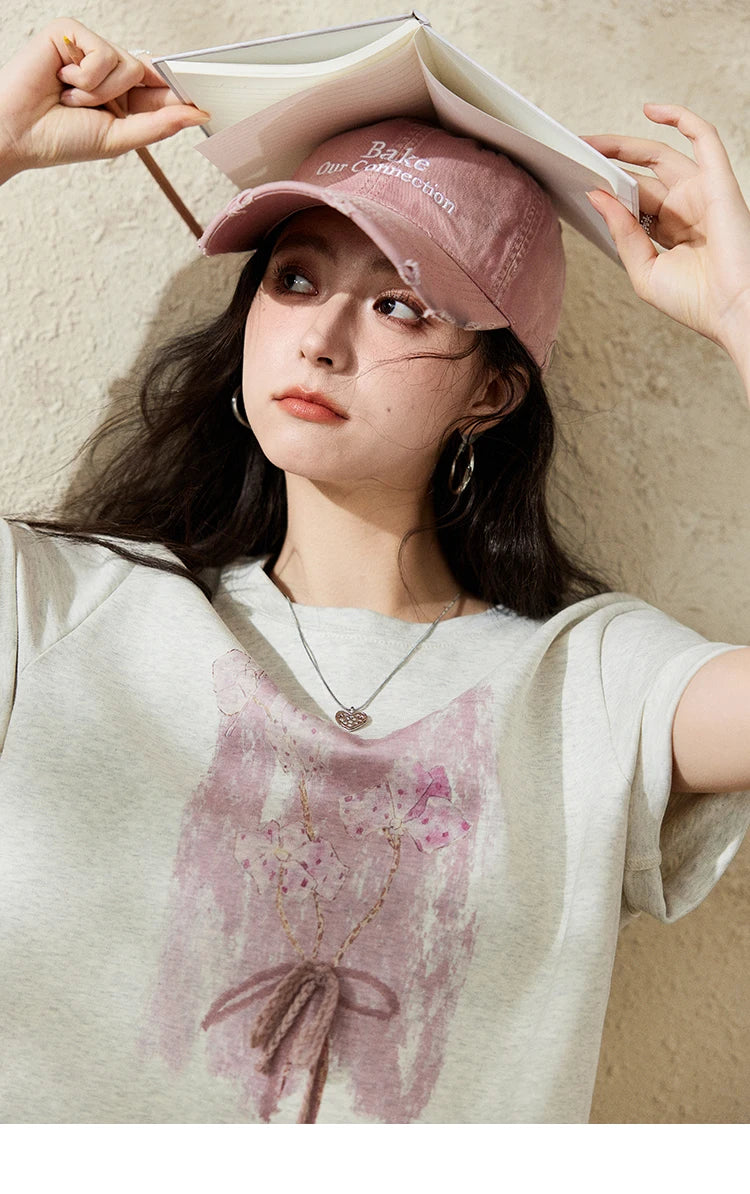Mishow Iris Spray Print Cool Cotton Tee MXE13T0453