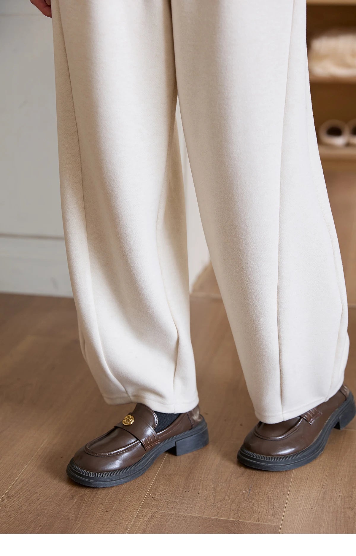 MISHOW Wide-Leg Pants Elastic Waist Pockets Comfortable MXE51K1093