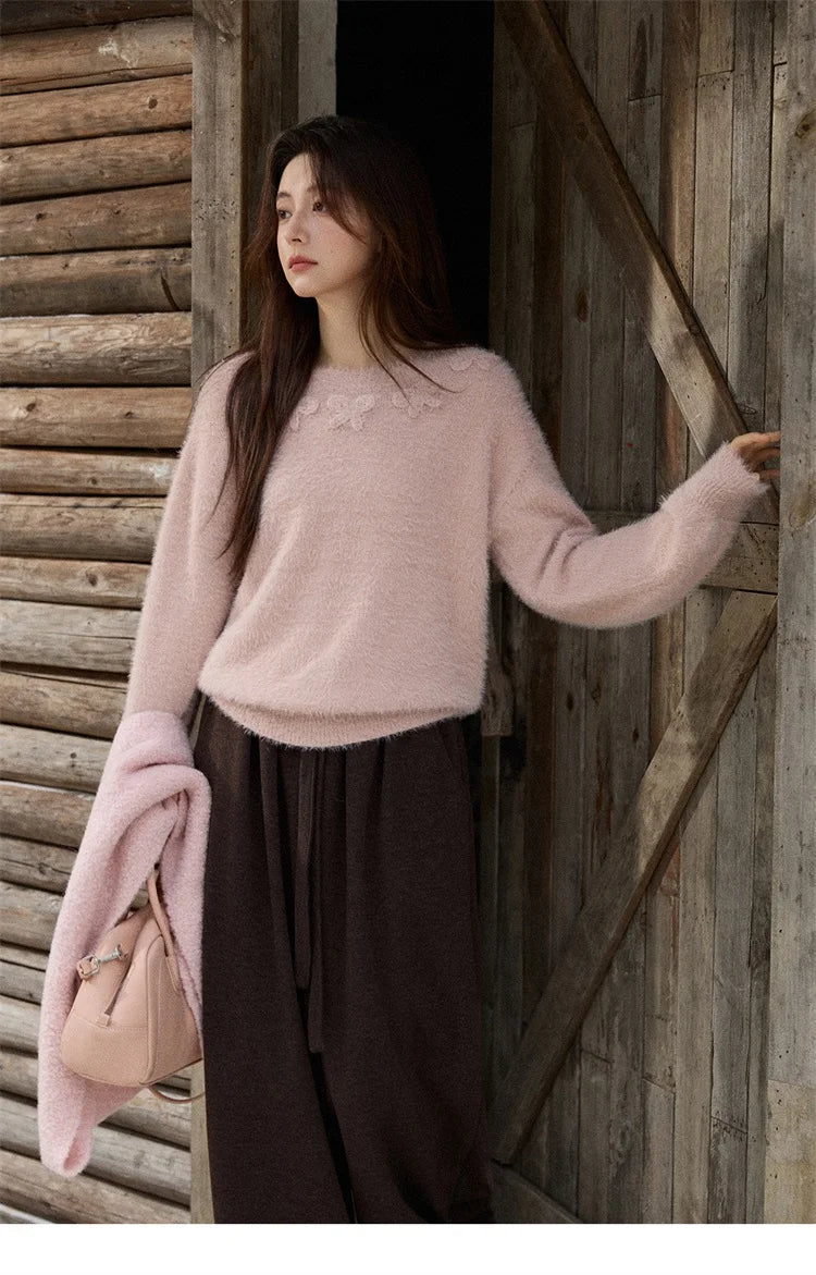 Mishow Elegant Handmade Crochet Bowknot Sweater MXE87Z2679