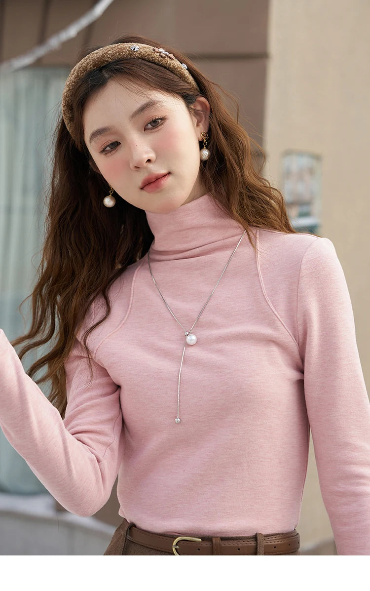 Mishow Mock Neck Bottoming Shirt MXC58Z0290